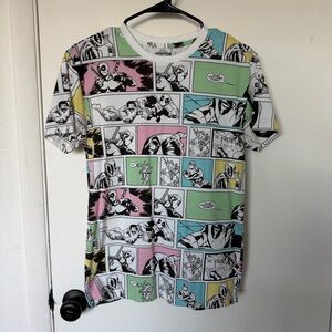 Marvel Deadpool Comic Strip Men’s T-Shirt Size Small